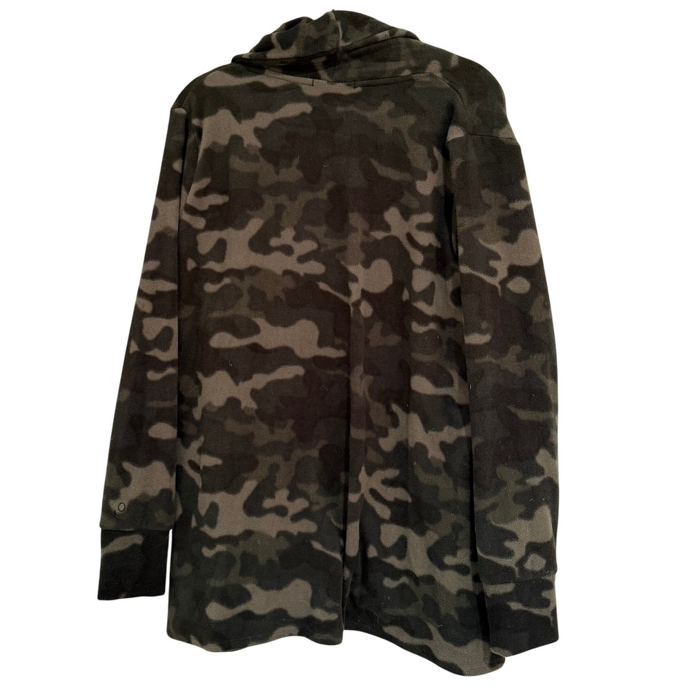 Cuddl Duds‎ Camo Fleece Cardigan Jacket Women Large Cozy Lounge - Picture 5 of 8